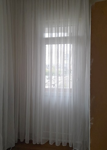 Beden beyaz Renk Çizgili Beyaz Modern Tül Perde