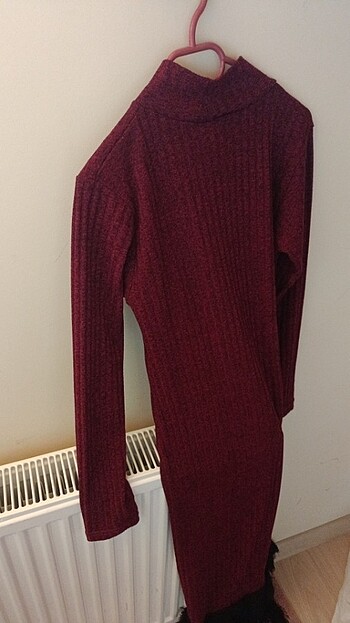 xl Beden Boydan bordo elbise