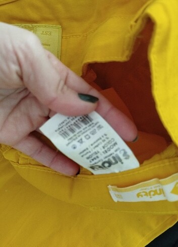 s Beden sarı Renk Sarı Hardal renginde Pantalon