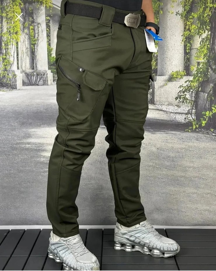 içi polarlı dışı su rüzgar itici softshell pantolon - Görsel 2