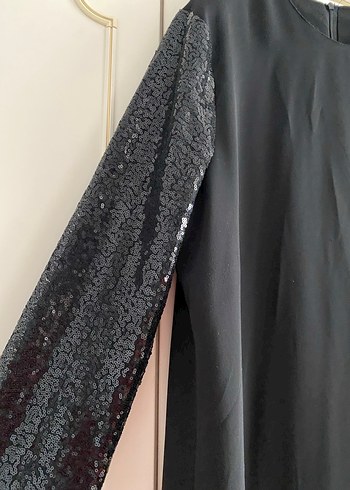 Siyah Uzun Kollu Salaş Kadın Elbise - Görsel 2