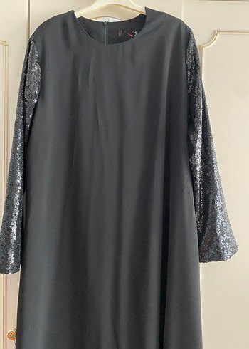 Siyah Uzun Kollu Salaş Kadın Elbise - Görsel 3