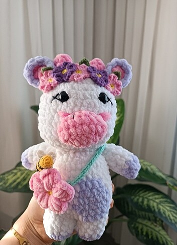  Beden Peluş oyuncak bebek inek 
