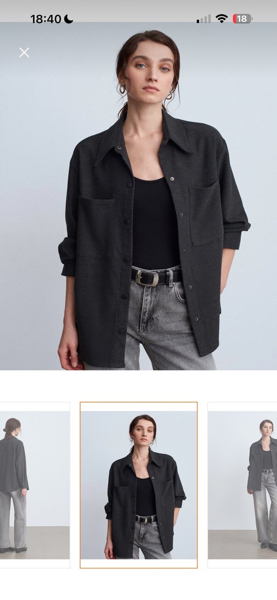 Gri Kemerli Mini Kadın Şort Gömlek takım - Görsel 3