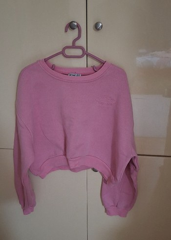 Pembe Kadın Salaş Sweatshirt