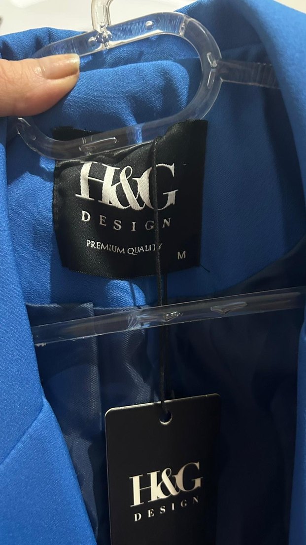 Düğmeli Kısa Lacivert Kadın Blazer Ceket - Görsel 3