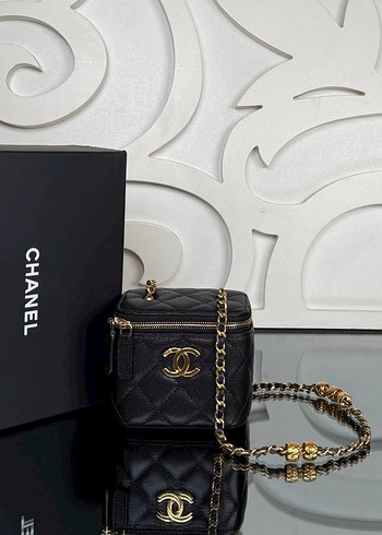 Chanel Zincir Detaylı Siyah Chanel Deri Çanta