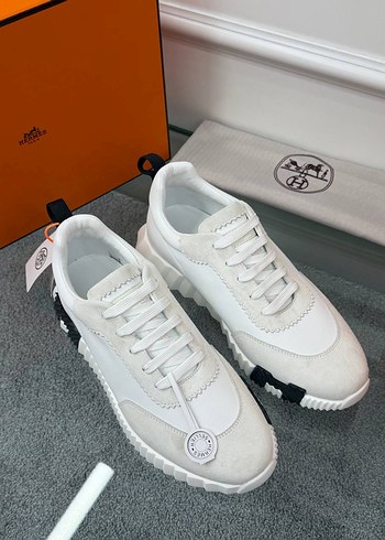 Hermes Beyaz Suet Sneaker