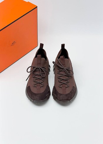 Hermes Kahverengi Suet Sneaker