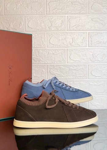 Loro Piana Minimal Suet Sneaker