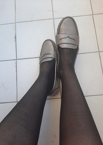 Gri Pliseli Kadın Stiletto Topuklu Babet