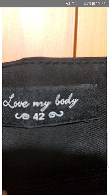 Love My Body Siyah bol paça pantolon