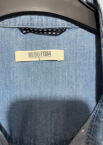 Erkek Gri Mavi Denim Gömlek - Görsel 2