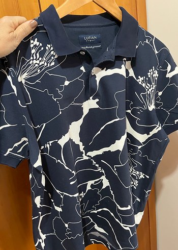 Lacivert Desenli Erkek Lufian Tişört - Görsel 3