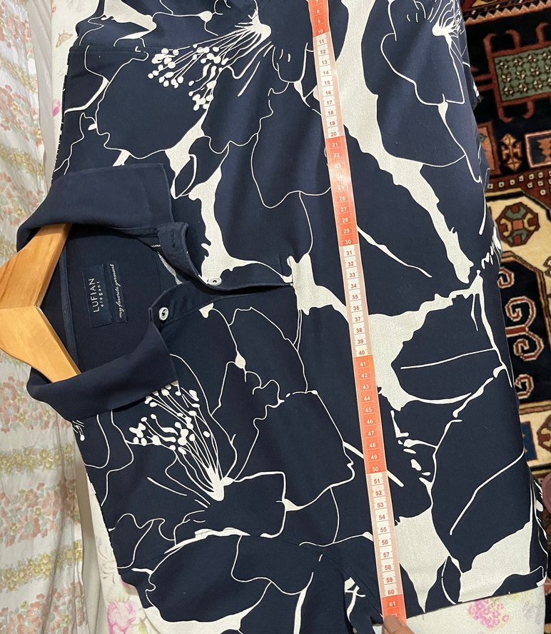 Lacivert Desenli Erkek Lufian Tişört - Görsel 4