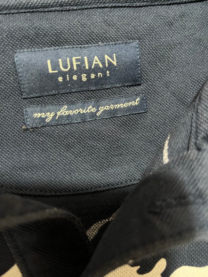 Lacivert Desenli Erkek Lufian Tişört - Görsel 2