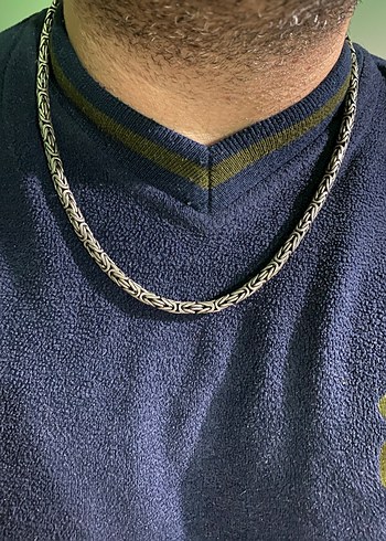 Kral kolyesi 925 ayar gümüş - Görsel 6