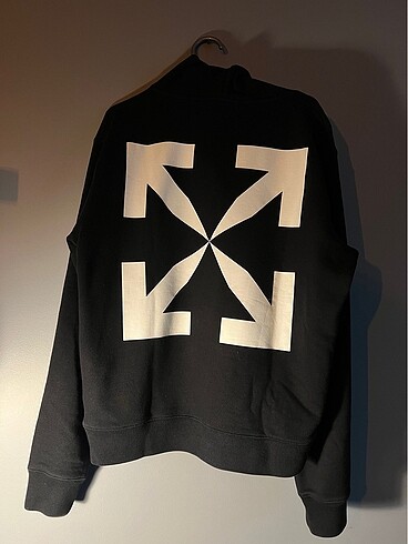 OFF WHITE SIYAH SWEATSHIRT