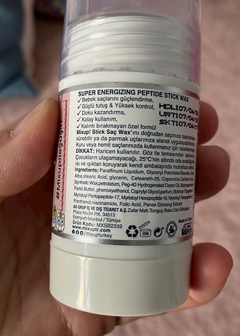 MIXUP! Super Energizing Stick Wax Saç Şekillendirici - Görsel 3
