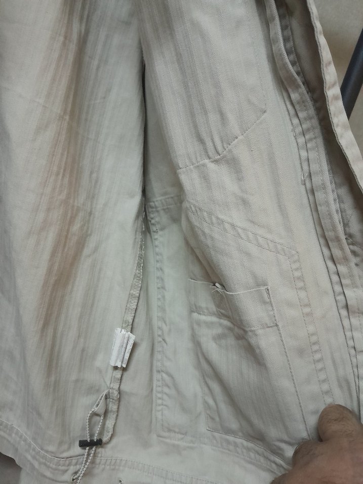 Düğmeli Bej Keten Erkek Ceket - Görsel 5