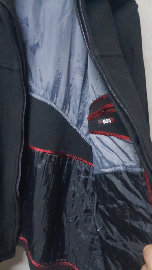 Siyah Erkek Midi Boy Kürklü Ceket - Görsel 4