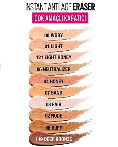  Beden New York Maybelline 00 Ivory Eraser
