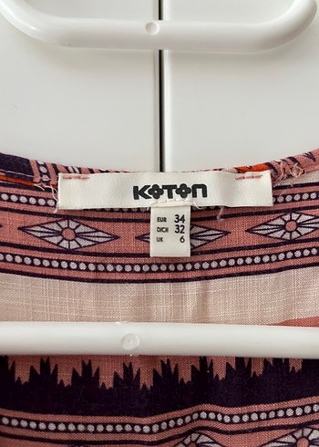Koton Bohem Uzun Kollu V Yaka elbise