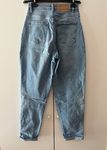 36 Beden Mavi Pastel Renk Rahat Kesim Kadın Kot Pantolon
