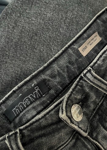 27 Beden Gri Kot Pantolon, Kemerli, Normal Boy