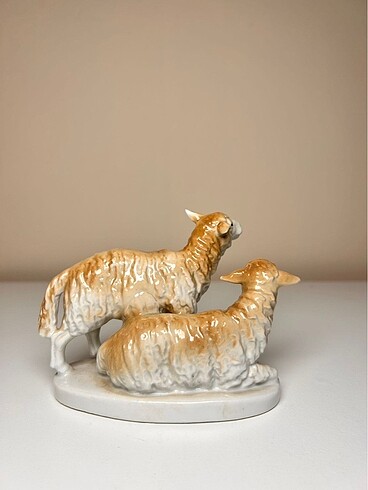 Antika Porselen Kuzu Biblo - Görsel 3