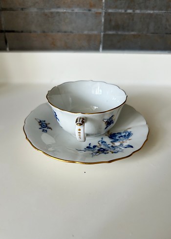Anthropologie Antika Meissen damgalı Porselen kahve fincanı