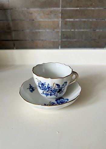 Antika Meissen damgalı Porselen kahve fincanı