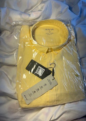 Sarı Butter Yellow Avva Keten Erkek Gömlek - Görsel 5