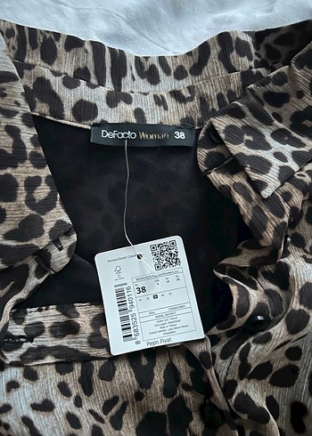 Leopar Desenli Kemerli Mini Elbise - Görsel 5