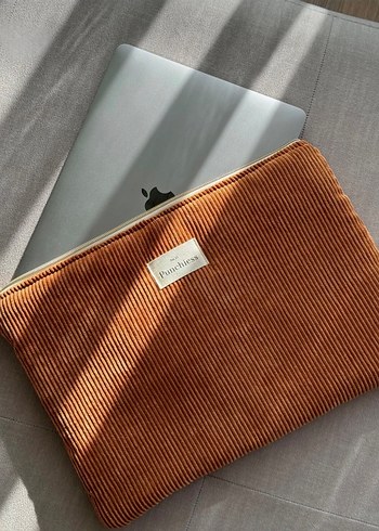 Kahverengi Süet Fermuarlı Kadın Clutch Çanta - Görsel 2