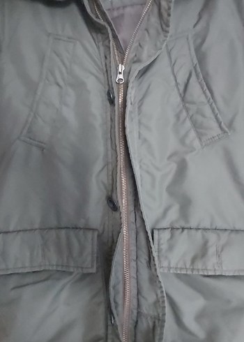 Koyu yeşil Erkek Çocuk Düğmeli fermuarlı  Zara Kaban - Görsel 3