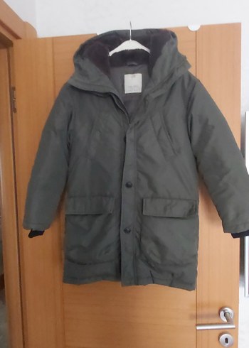 Koyu yeşil Erkek Çocuk Düğmeli fermuarlı  Zara Kaban - Görsel 2