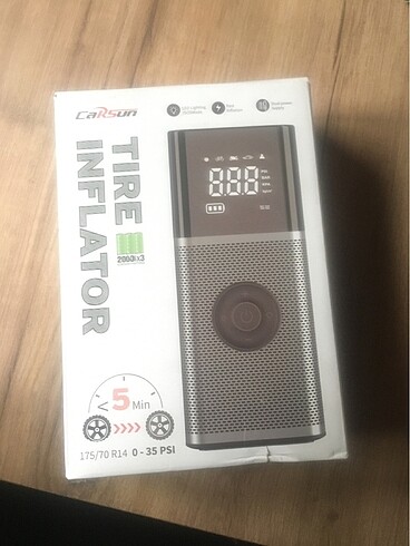 Carsun kablosuz lastik şişirme pompası Power bank özelliği net ı