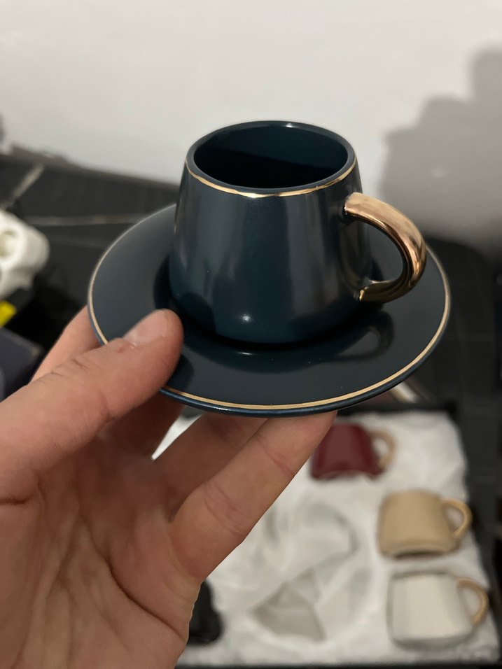 ACARPLUS Luna Renkli Altılı Kahve Fincanı Seti - Görsel 2