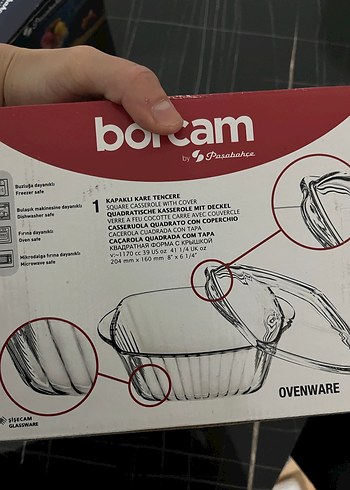 Borcam Kapaklı Kare Fırın Kabı - Görsel 2