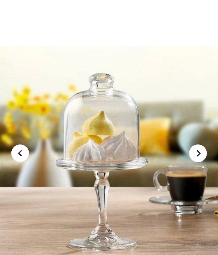 Mini 10 cm ayaklı kek fanusu - Görsel 3