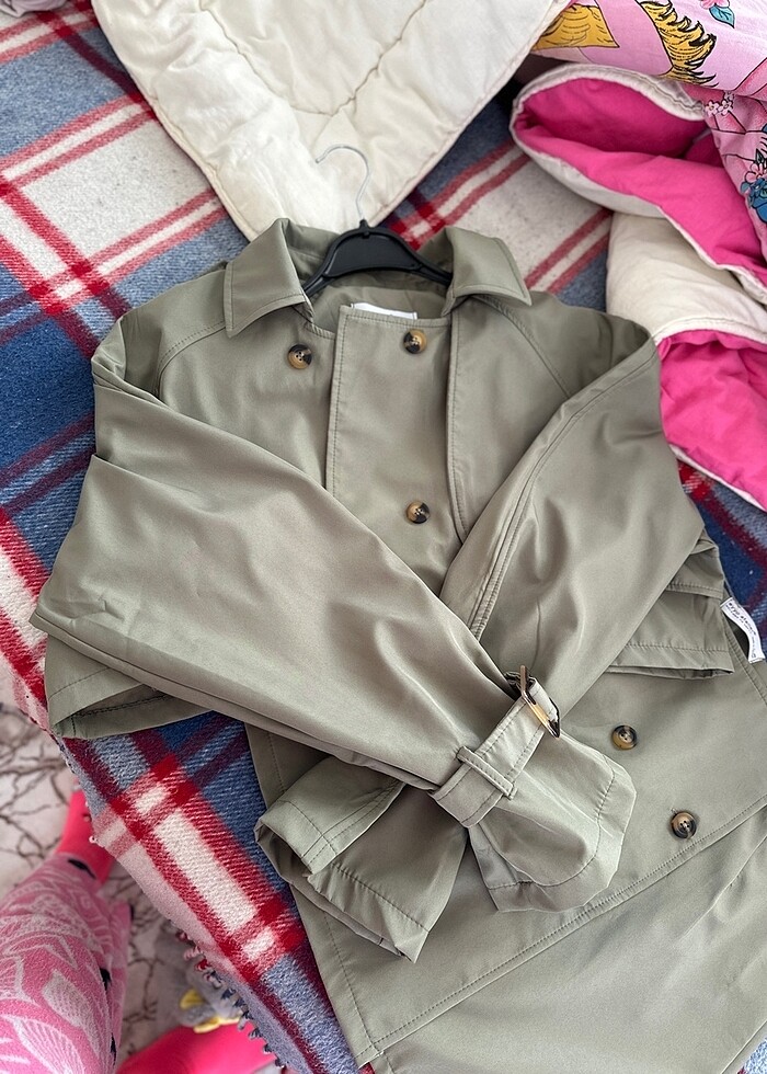 hiç giyilmemis haki düğme detaylı takım - Görsel 2