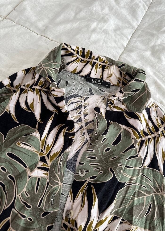 bohem yazlık crop gömlek bağlamalı - Görsel 2