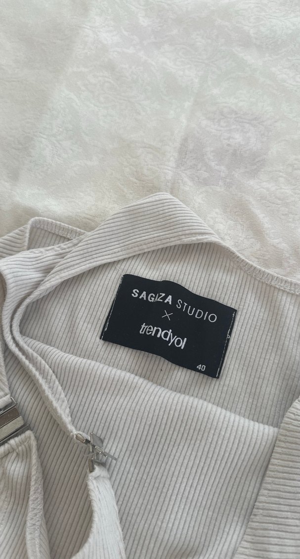 Sagaza Madrid Gri Kısa Atlet Bralet - Görsel 2