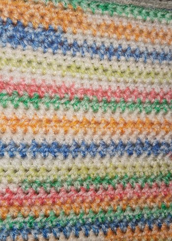 Beden çeşitli Renk Pastel Renkli Kadın Örgü Şal