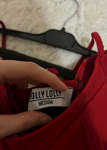 Kırmızı Drapeli Mini Abiye Elbise - Görsel 5