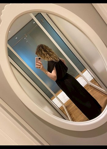 Zara Kahverengi V Yakalı Uzun Kemerli Kadın Elbise