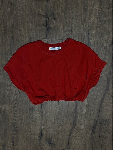 Bershka Bershka Kırmızı Crop Tişört