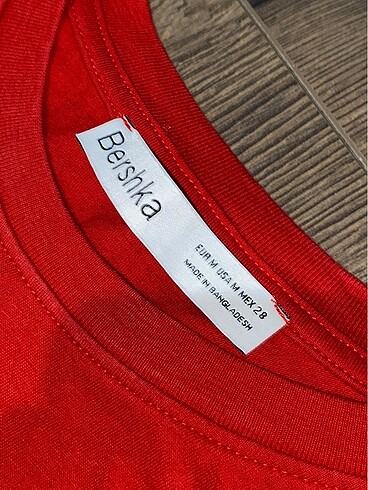 m Beden kırmızı Renk Bershka Kırmızı Crop Tişört