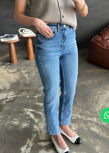 Regular Fit Midi Denim Kadın Jean
